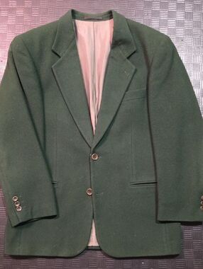 Hugo Boss Olive Green Wool / Cashmere Blazer